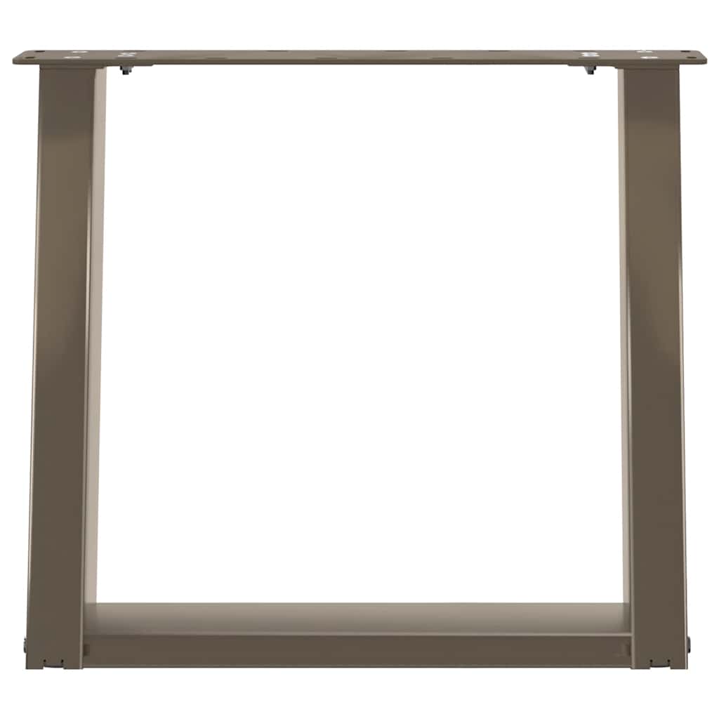 sofabordsben U-formet 2 stk. naturstål 50x(42-43) cm stål