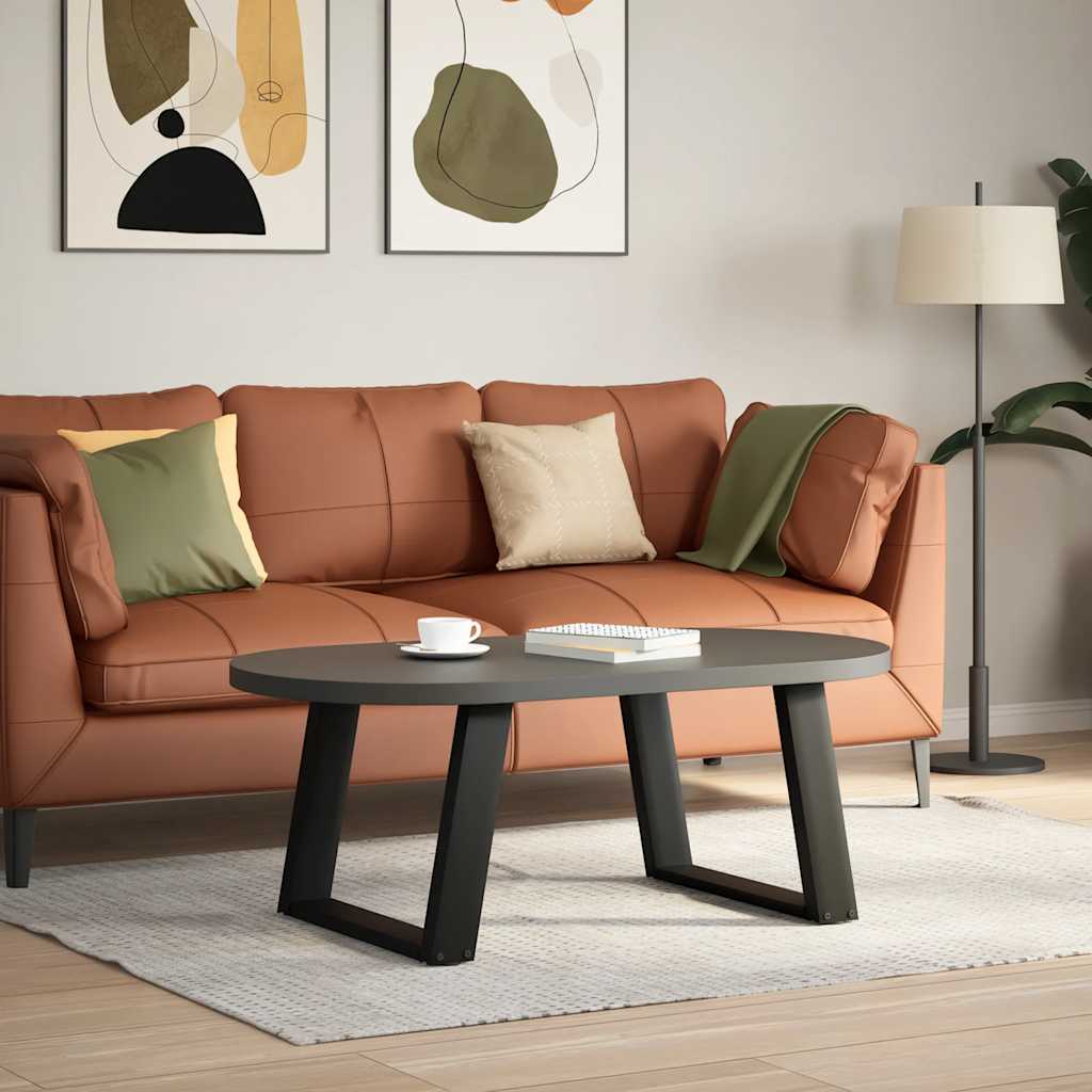 sofabordsben U-formet 2 stk. sort 60 x (42-43) cm stål