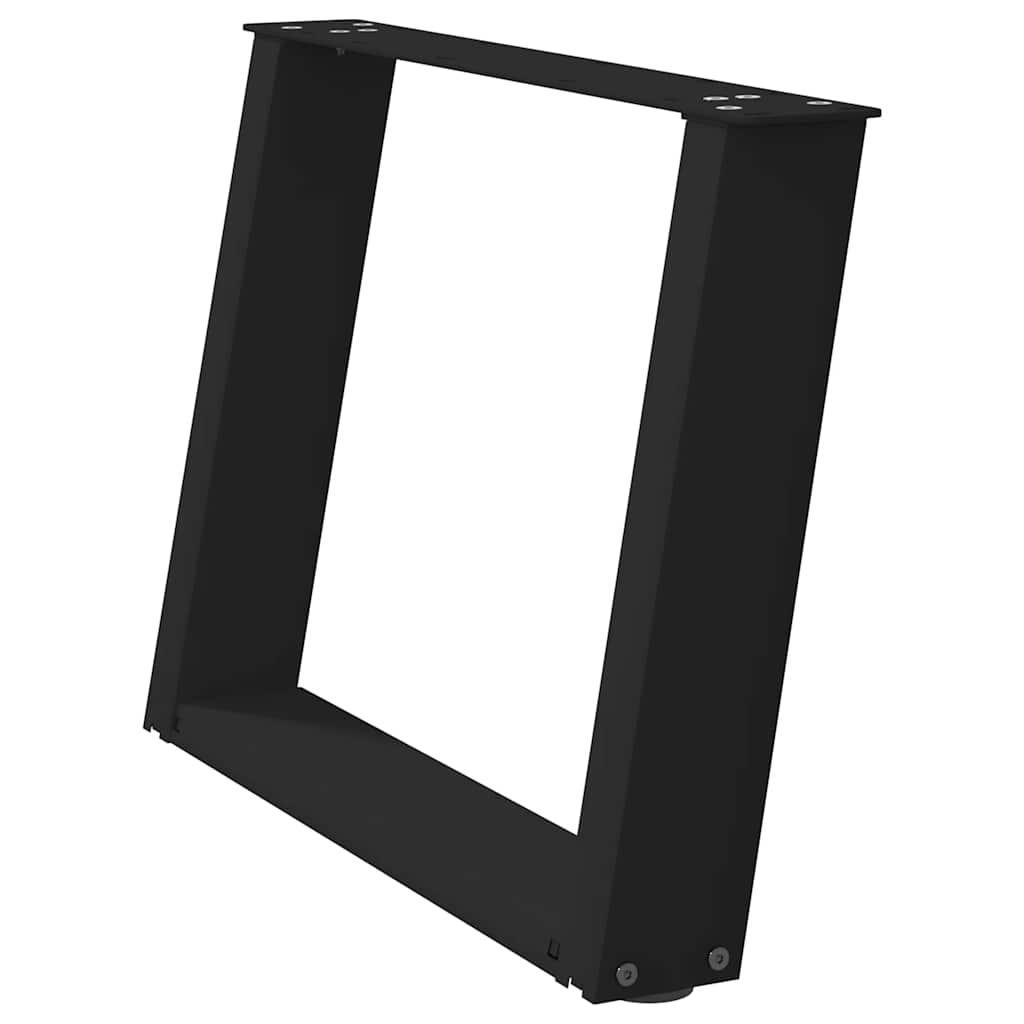 sofabordsben U-formet 2 stk. sort 60 x (42-43) cm stål