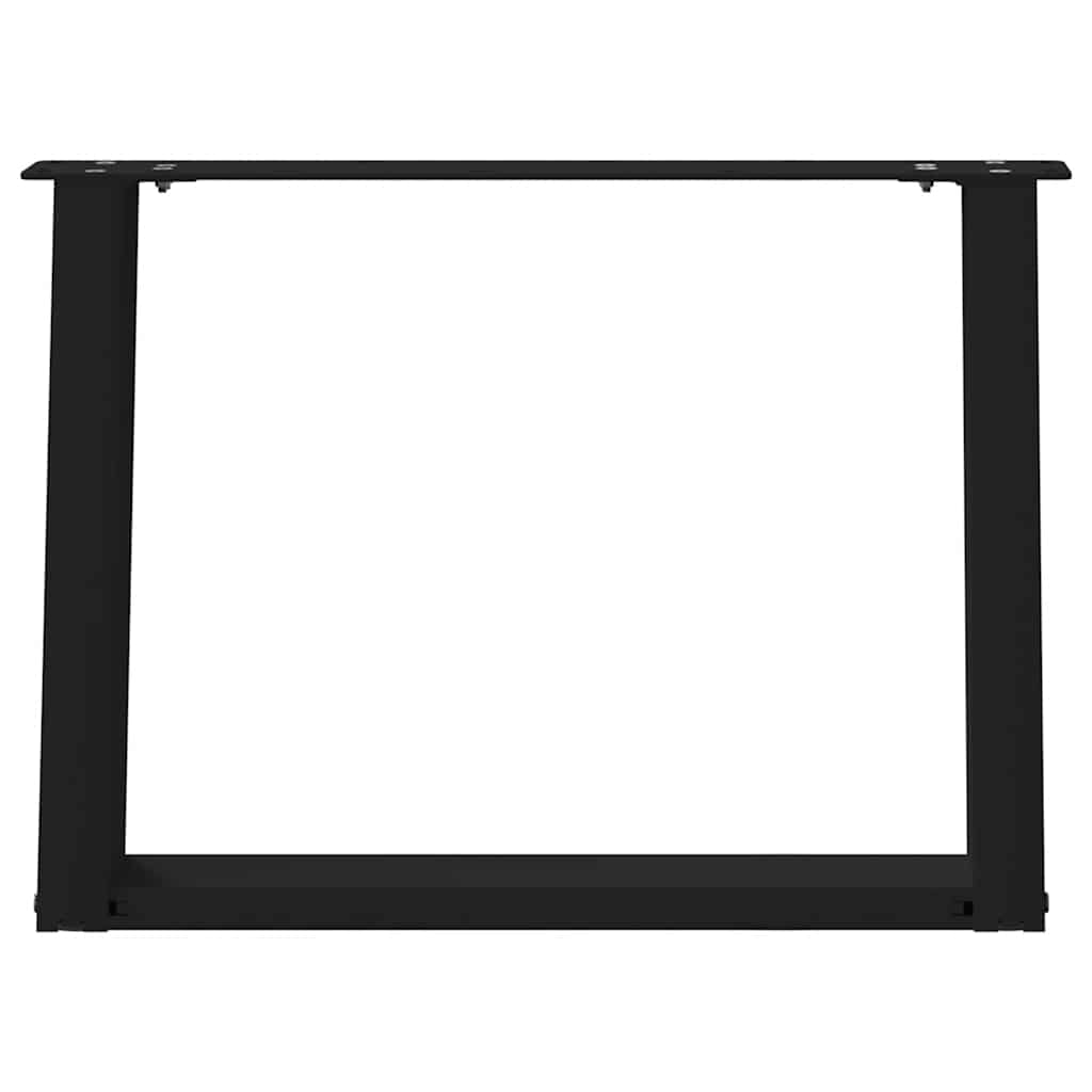 sofabordsben U-formet 2 stk. sort 60 x (42-43) cm stål