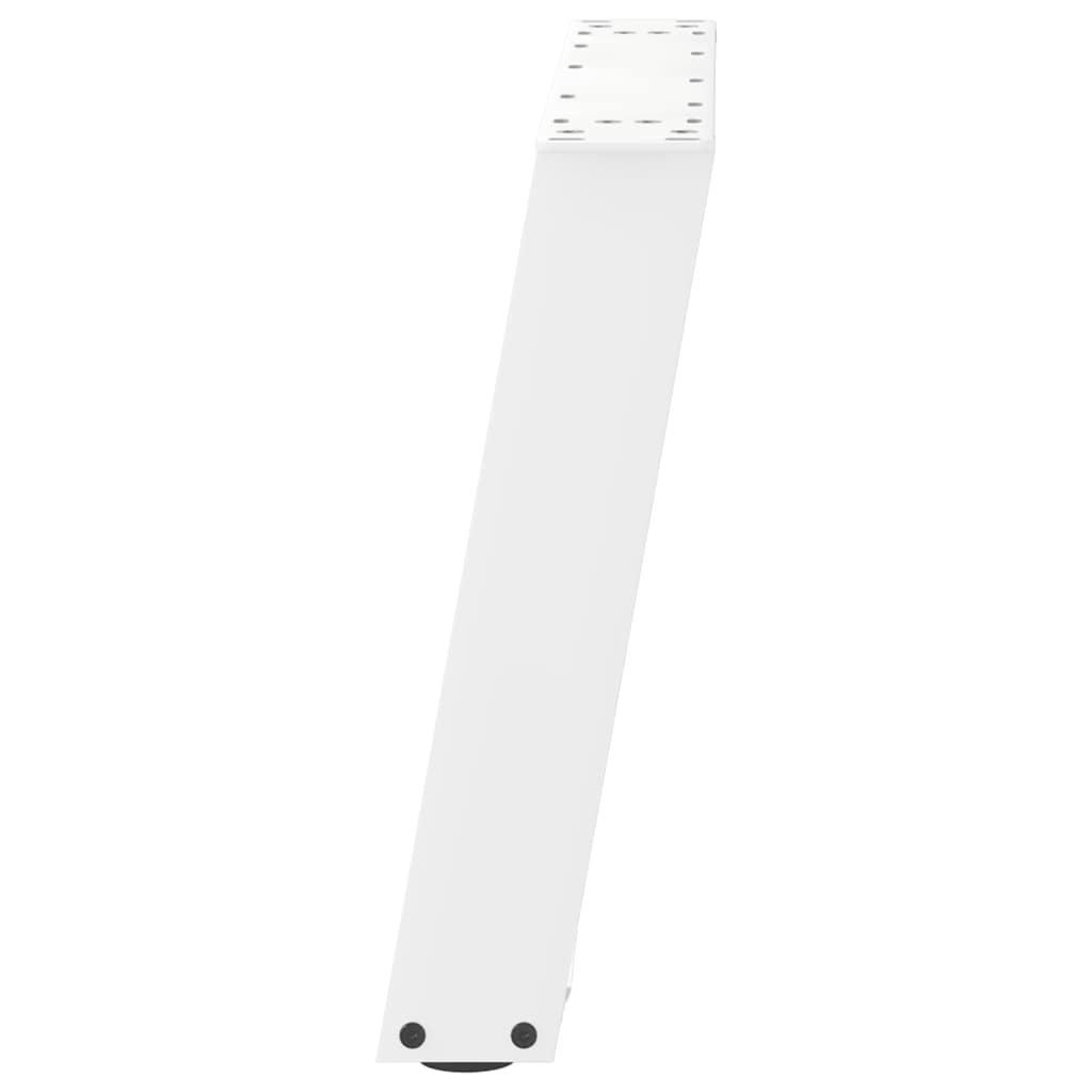 sofabordsben U-formet 2 stk. hvid 60 x (42-43) cm stål