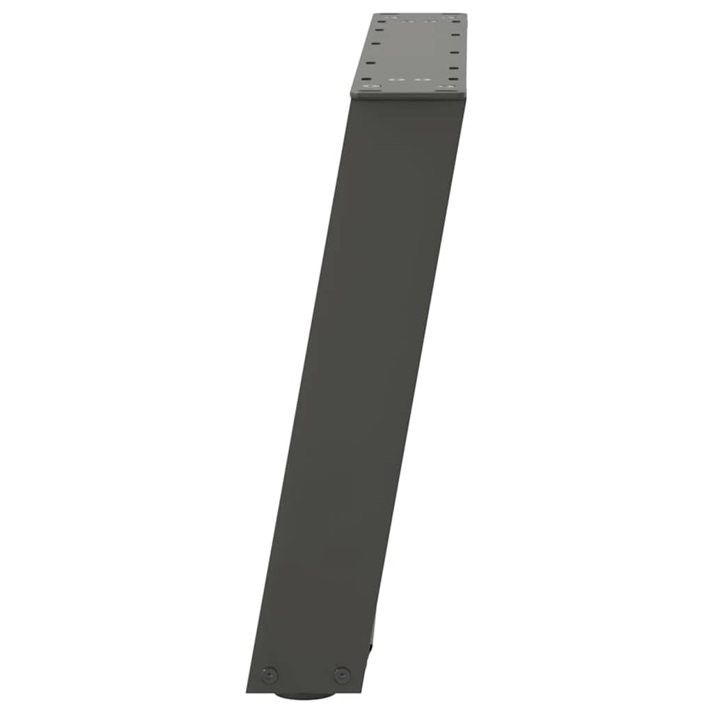 sofabordsben U-formet 2 stk. antracit 60x(42-43) cm stål