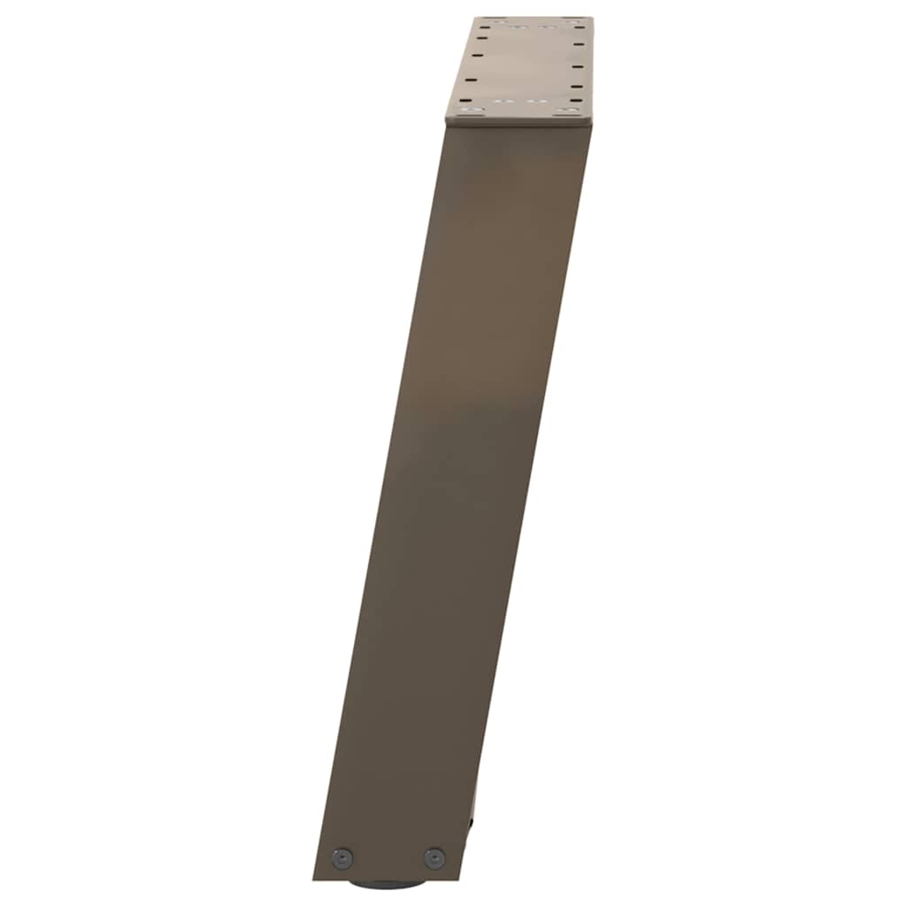 sofabordsben U-formet 2 stk. naturstål 60 x (42-43) cm stål