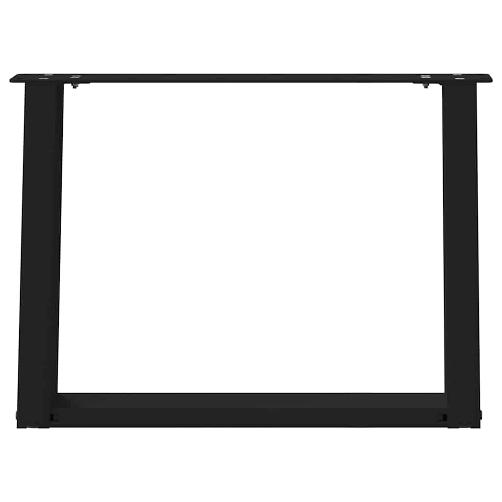 sofabordsben U-formet 2 stk. sort 70 x (42-43) cm stål