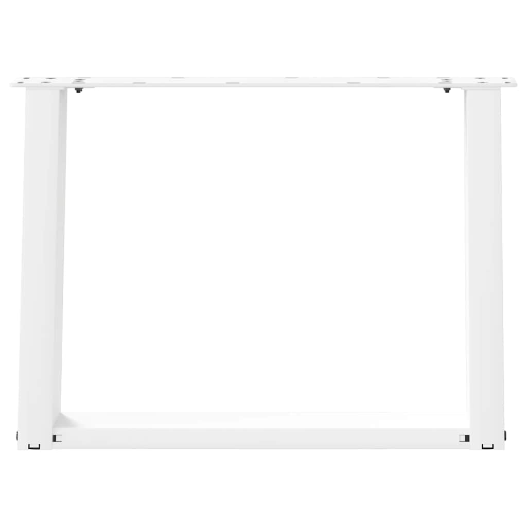 sofabordsben U-formet 2 stk. hvid 70 x (42-43) cm stål