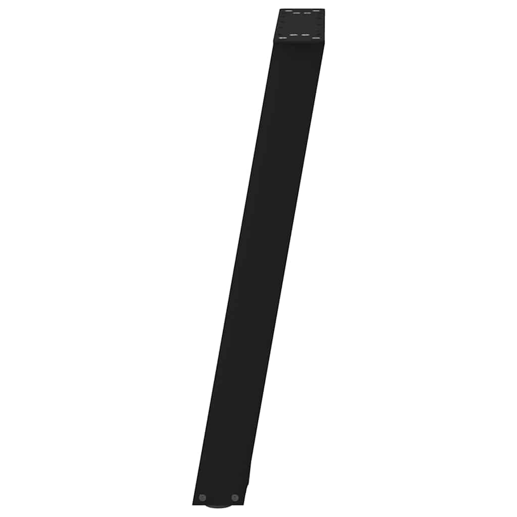 spisebordsben U-formet 2 stk. sort 50x(72-73) cm stål