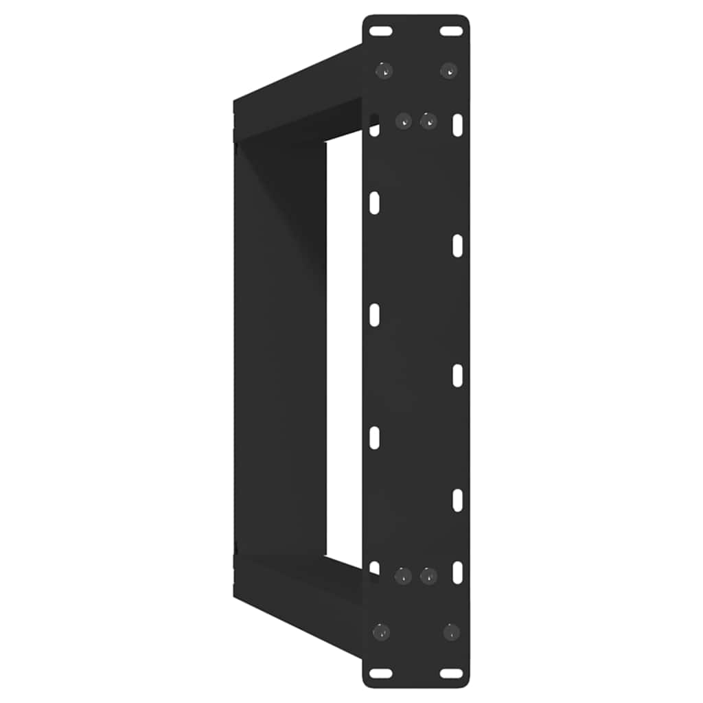 spisebordsben U-formet 2 stk. sort 50x(72-73) cm stål