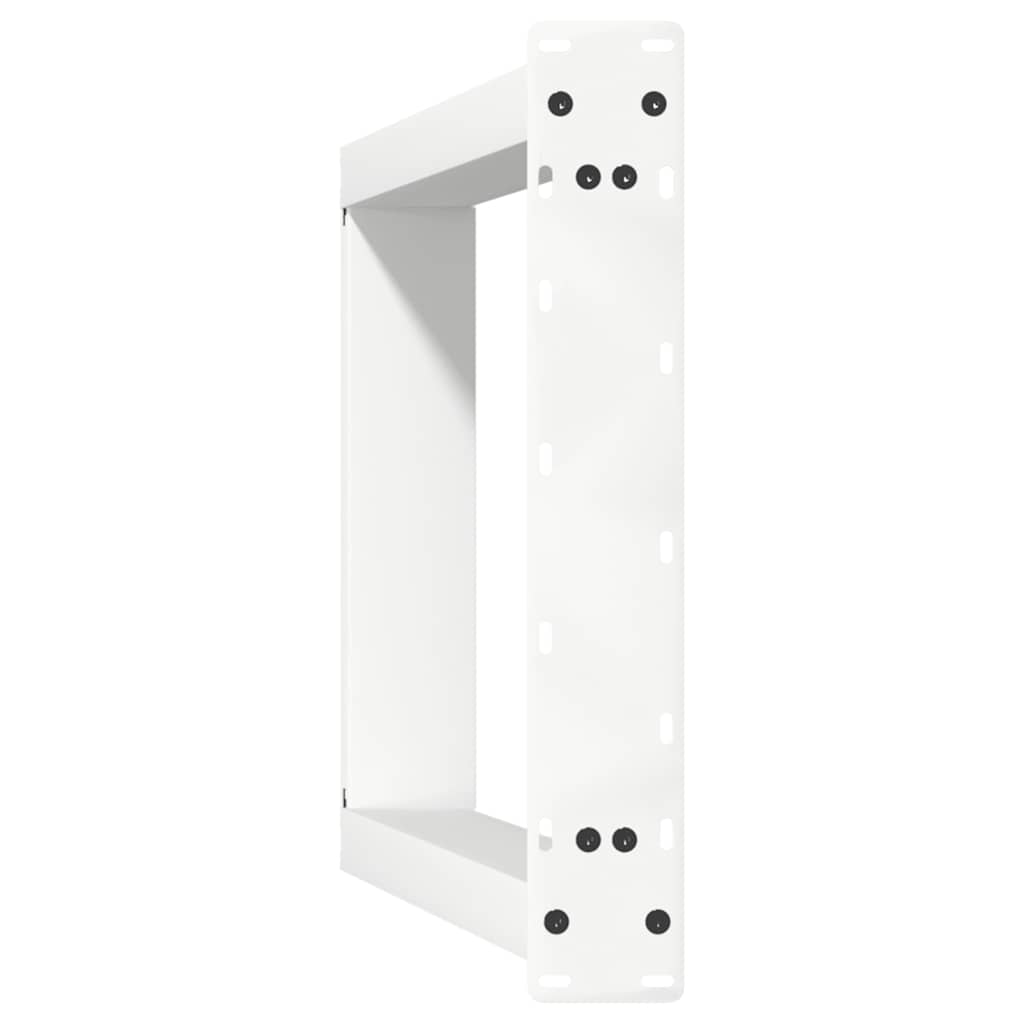 spisebordsben U-formet 2 stk. hvid 50x(72-73) cm stål