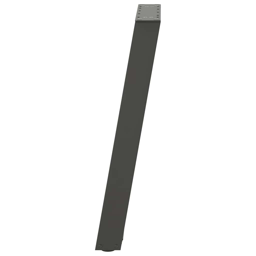 spisebordsben U-formet 2 stk. antracit 50x(72-73) cm stål