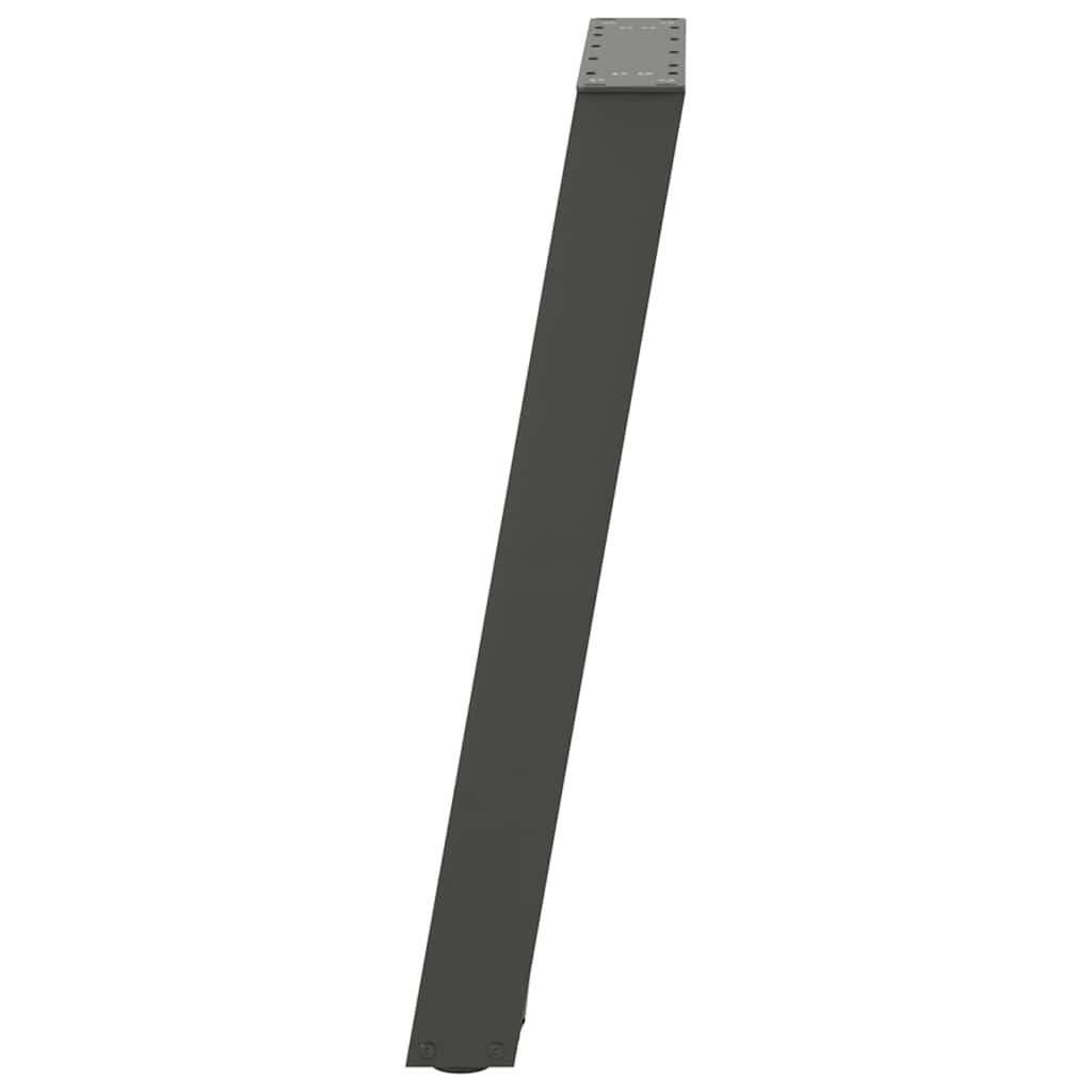 spisebordsben U-formet 2 stk. antracit 60 x (72-73) cm stål