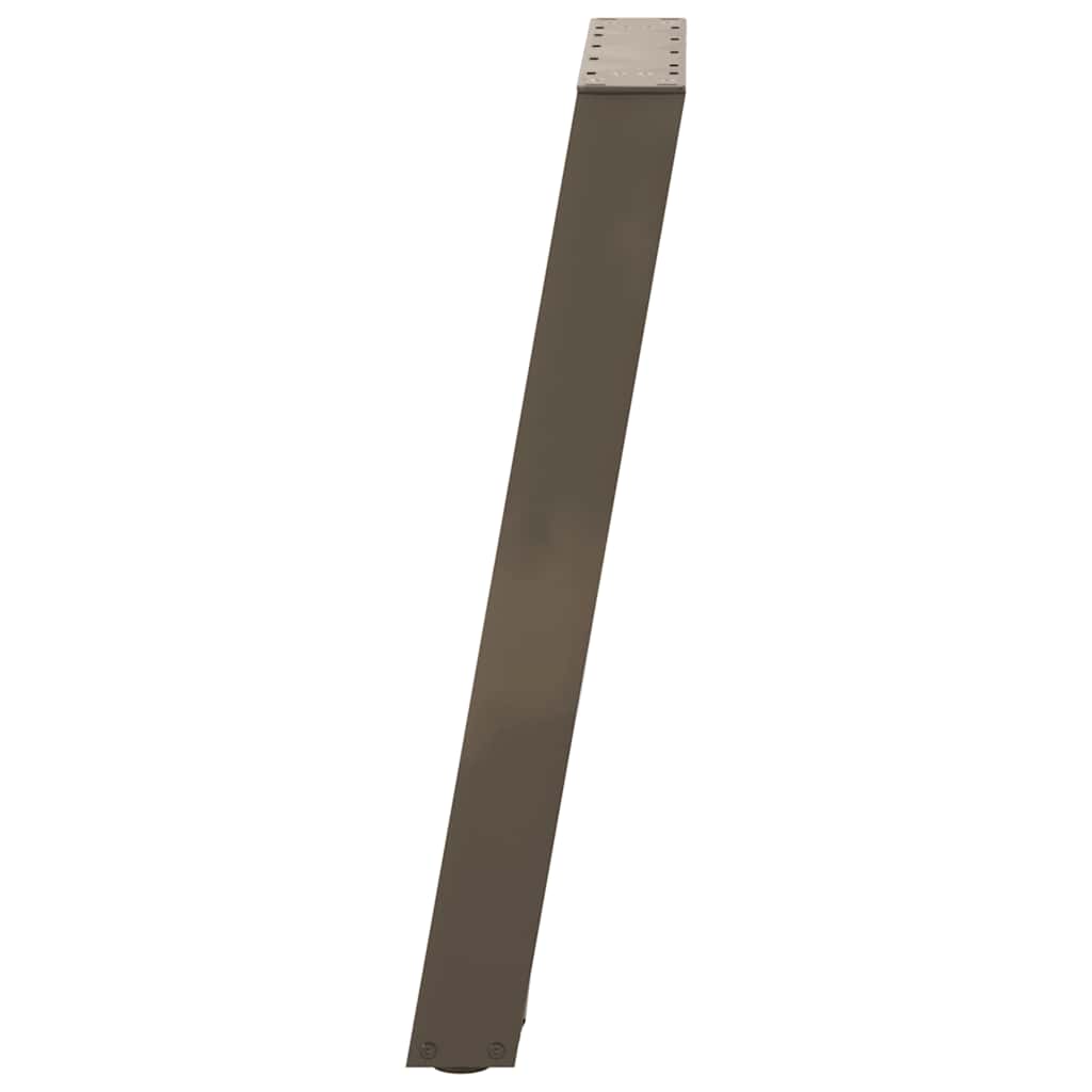 spisebordsben U-formet 2 stk. naturstål 60 x (72-73) cm stål