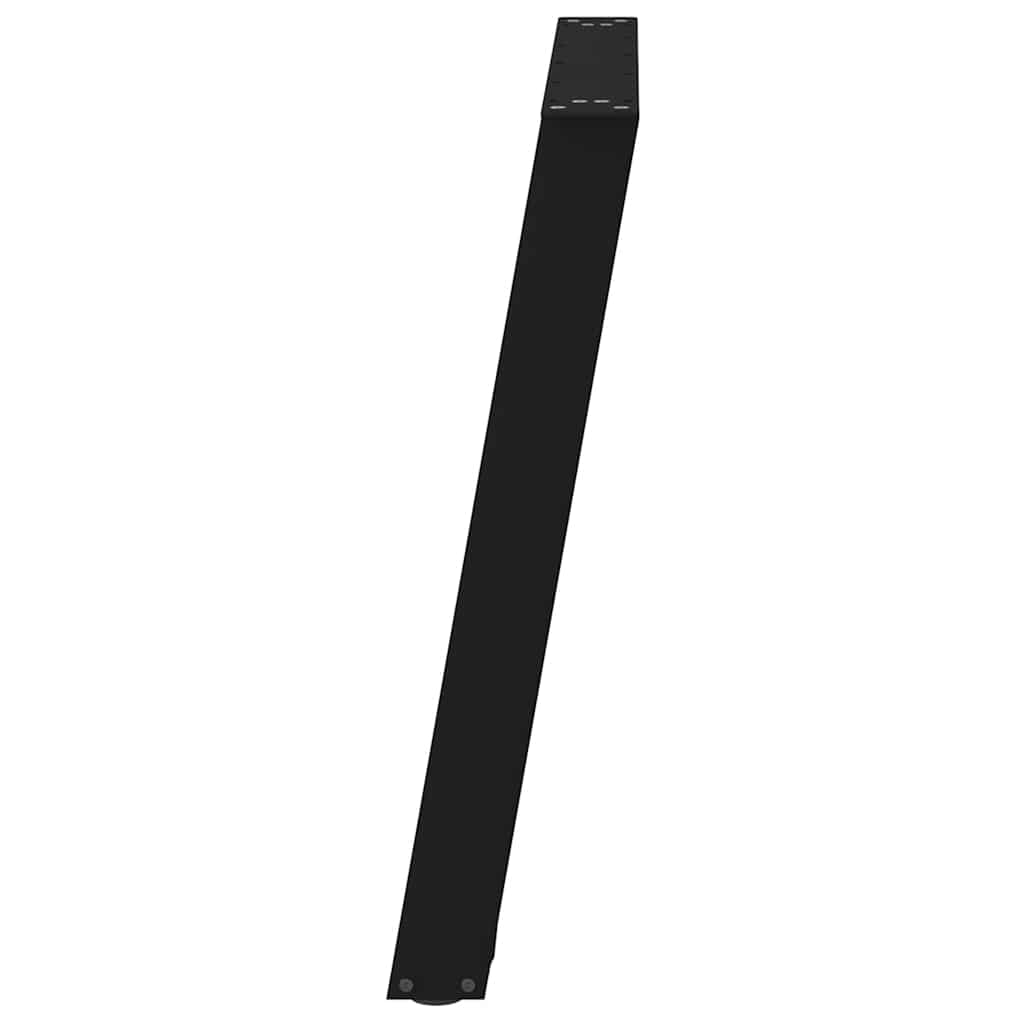 spisebordsben U-formet 2 stk. sort 70 x (72-73) cm stål