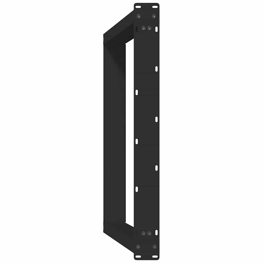 spisebordsben U-formet 2 stk. sort 70 x (72-73) cm stål