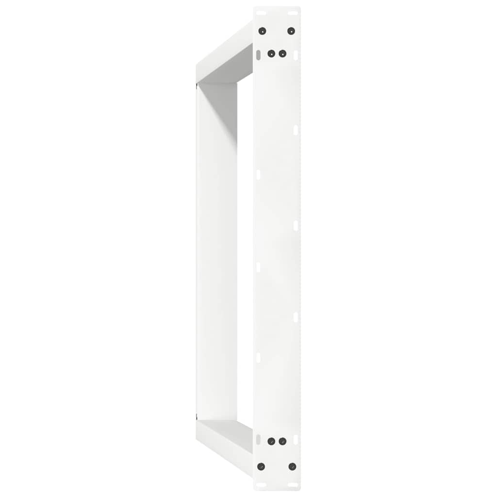 spisebordsben U-formet 2 stk. hvid 80x(72-73) cm stål