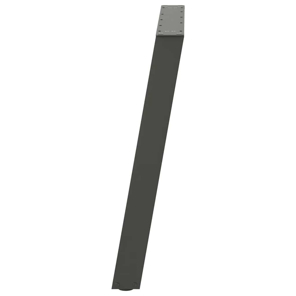 spisebordsben U-formet 2 stk. antracit 80x(72-73) cm stål