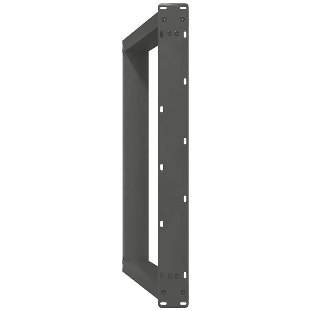 spisebordsben U-formet 2 stk. antracit 80x(72-73) cm stål