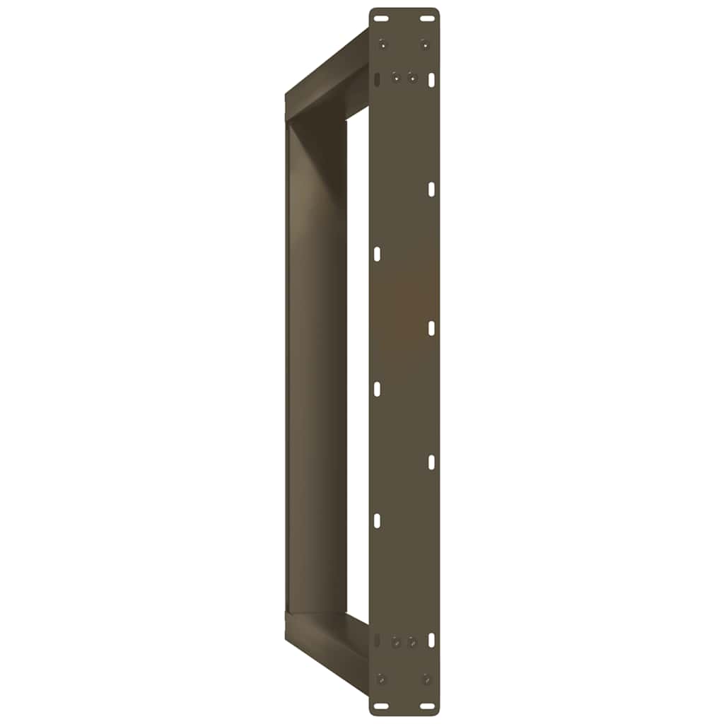 spisebordsben U-formet 2 stk. naturstål 80x(72-73) cm stål