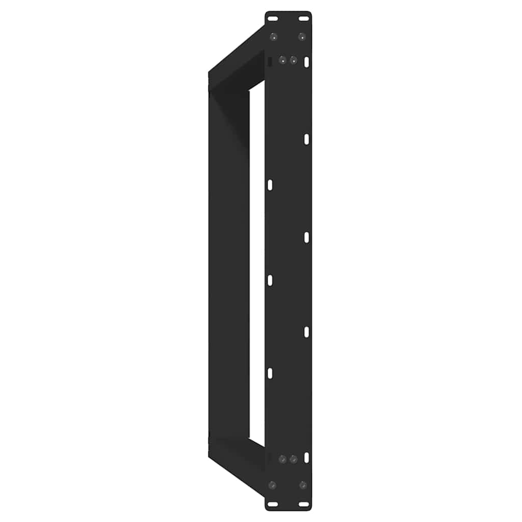 spisebordsben U-formet 2 stk. sort 100x(72-73) cm stål