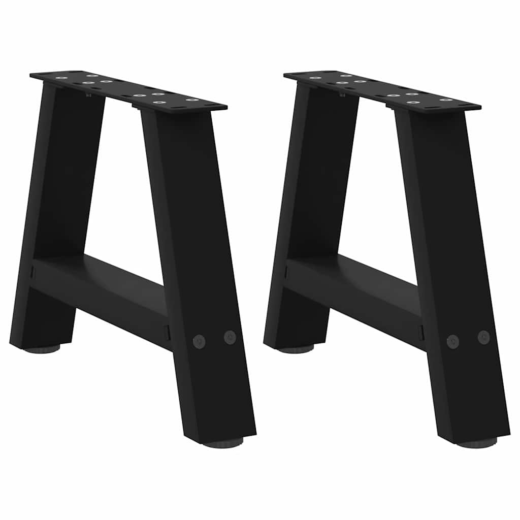 sofabordsben A-formet 2 stk. sort 30x(30-31) cm stål