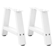 sofabordsben A-formet 2 stk. hvid 30x(30-31) cm stål