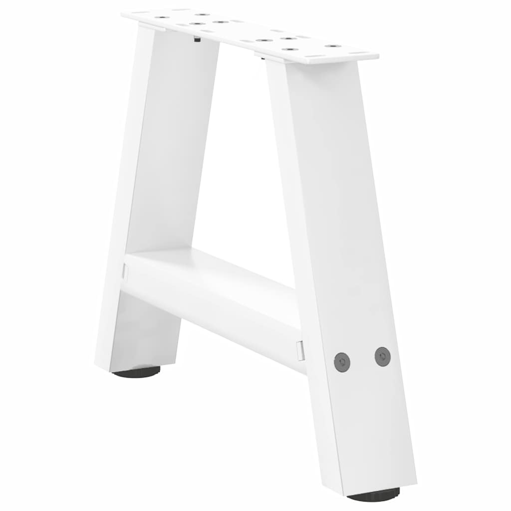 sofabordsben A-formet 2 stk. hvid 30x(30-31) cm stål