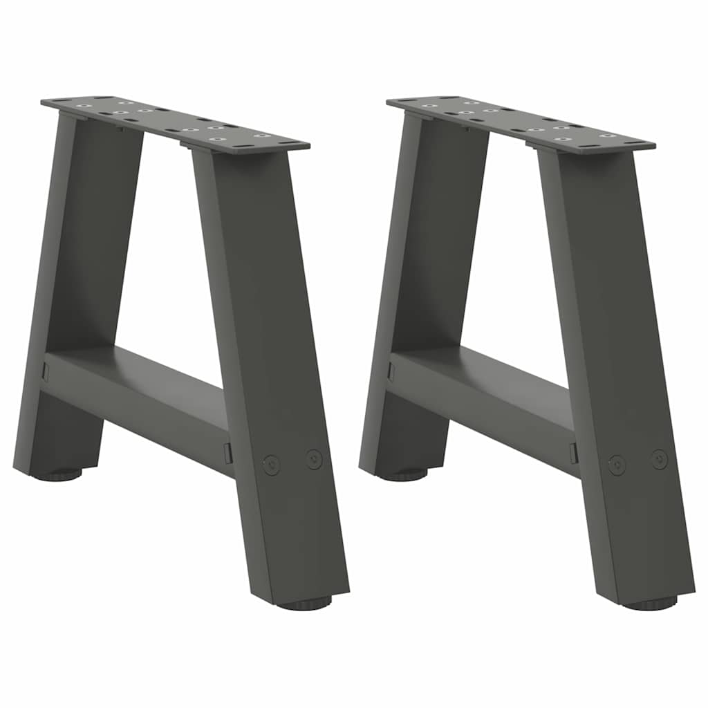 sofabordsben A-formet 2 stk. antracit 30x(30-31) cm stål