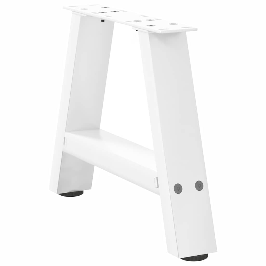 sofabordsben A-formet 2 stk. hvid 40x(30-31) cm stål