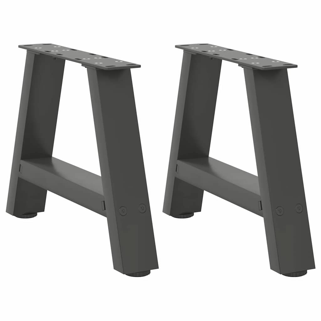 sofabordsben A-formet 2 stk. antracit 40x(30-31) cm stål