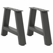 sofabordsben A-formet 2 stk. antracit 40x(30-31) cm stål
