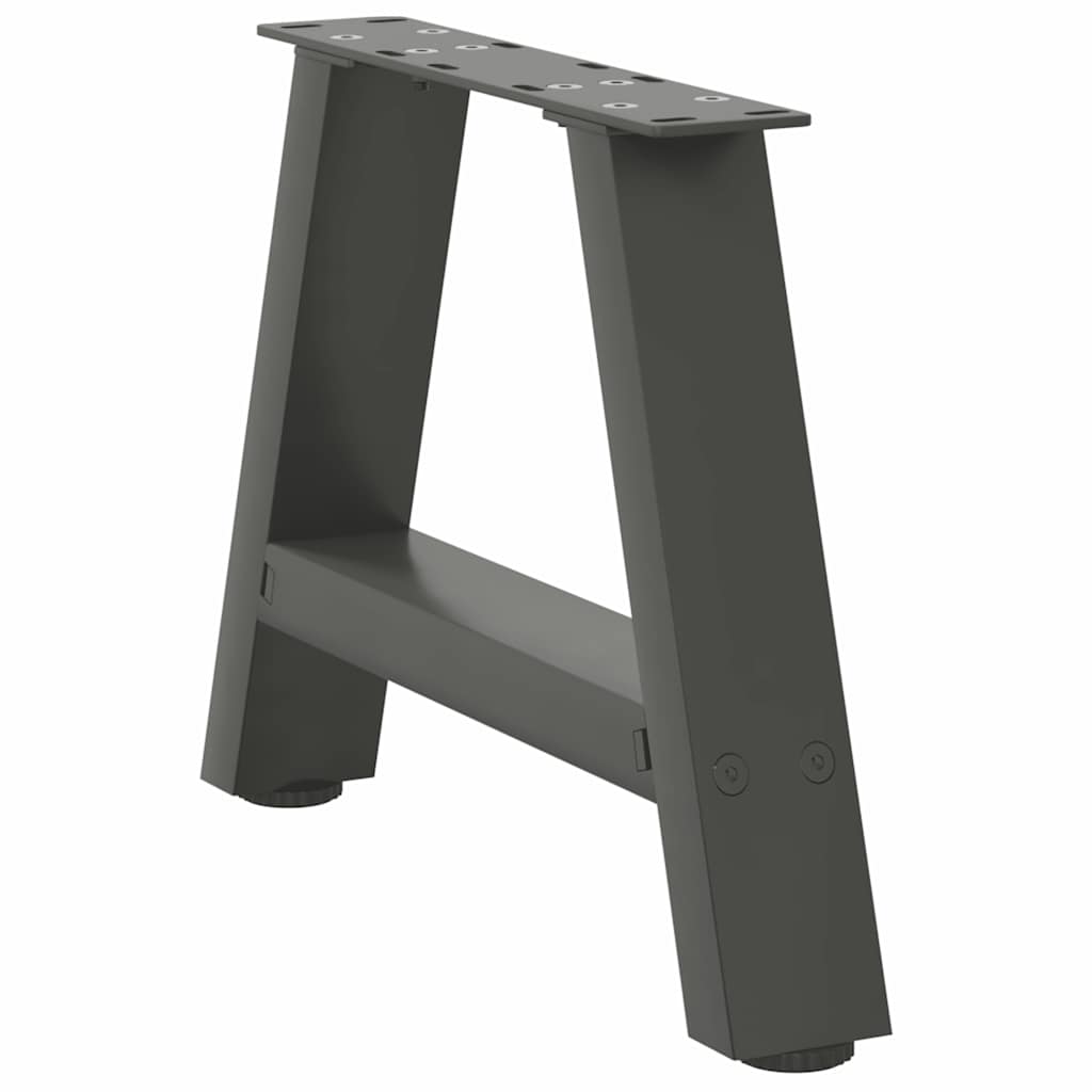 sofabordsben A-formet 2 stk. antracit 40x(30-31) cm stål