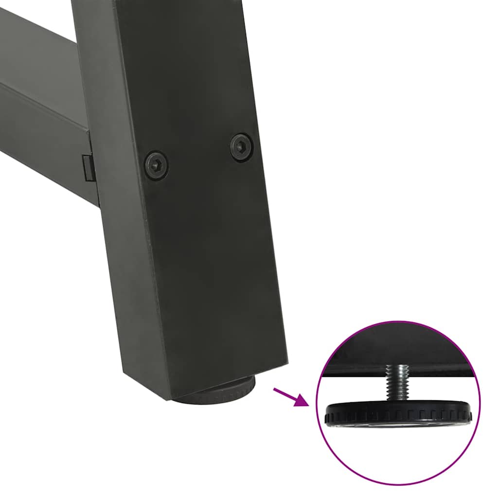 sofabordsben A-formet 2 stk. antracit 40x(30-31) cm stål