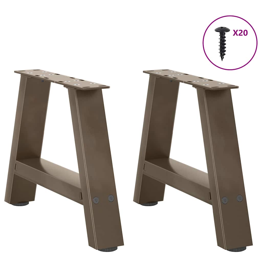 sofabordsben A-formet 2 stk. 40x(30-31) cm stål