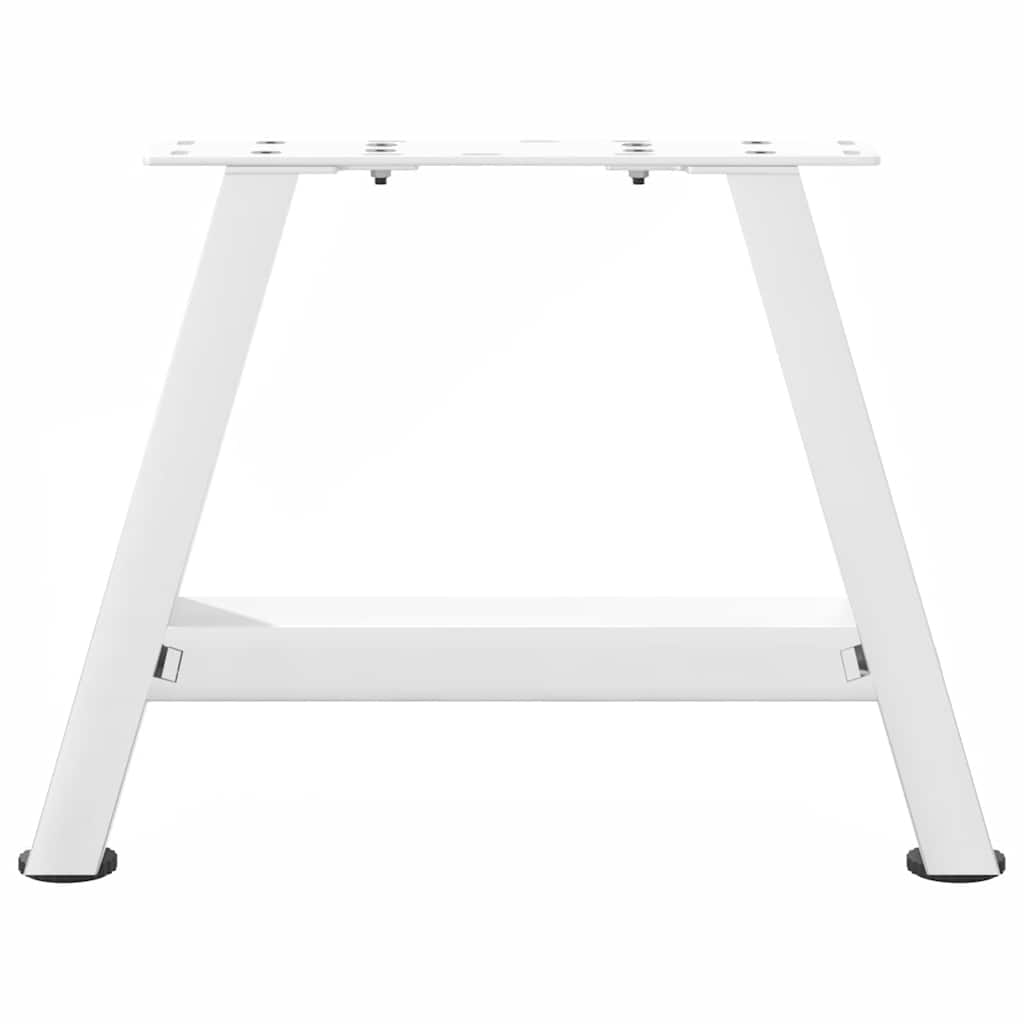 sofabordsben A-formet 2 stk. hvid 50x(30-31) cm stål