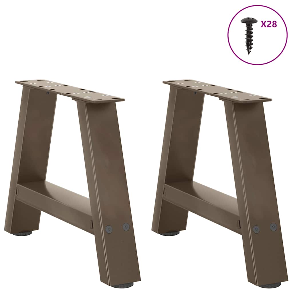 sofabordsben A-formet 2 stk. 50x(30-31) cm stål