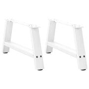 sofabordsben A-formet 2 stk. hvid 60x(30-31) cm stål