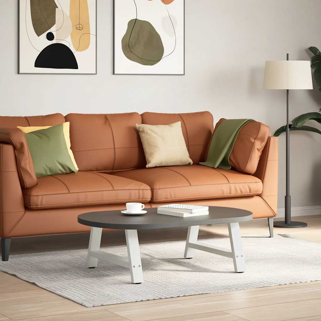 sofabordsben A-formet 2 stk. hvid 60x(30-31) cm stål