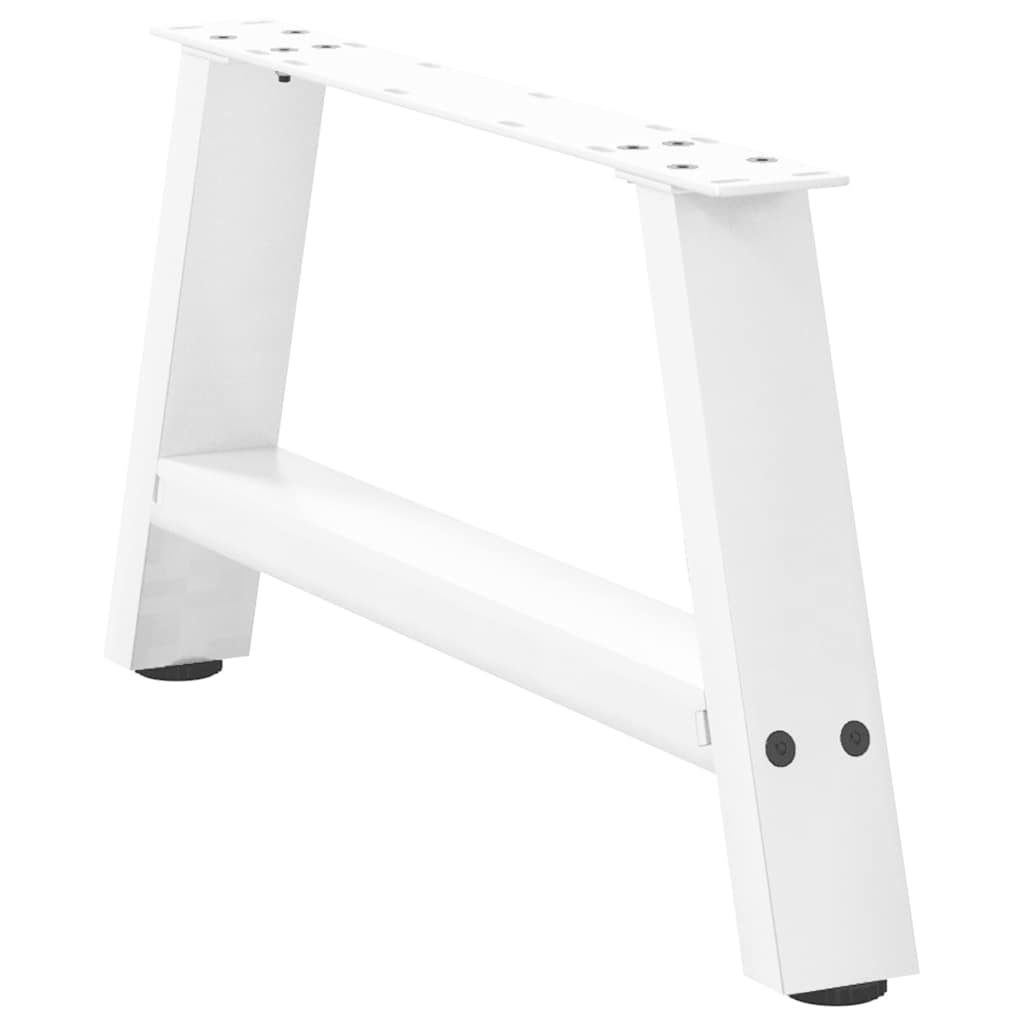 sofabordsben A-formet 2 stk. hvid 60x(30-31) cm stål
