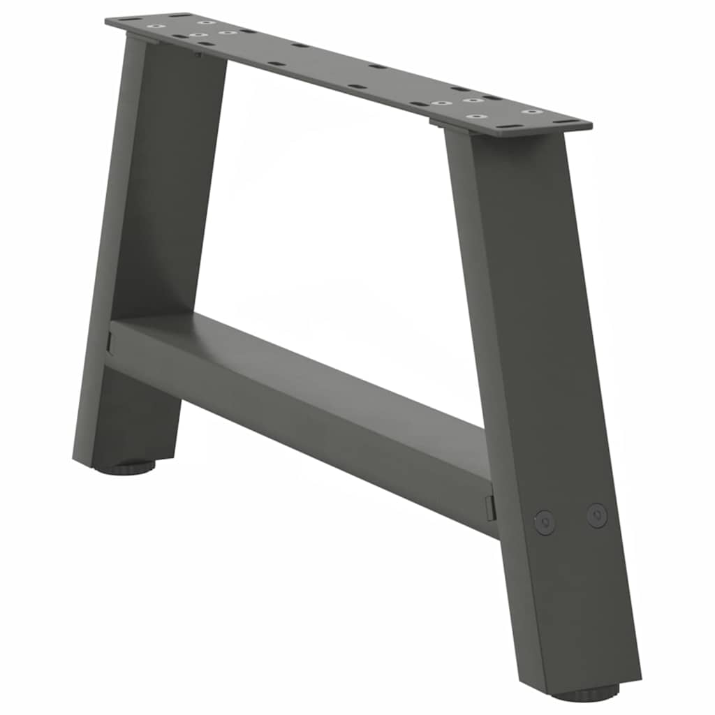 sofabordsben A-formet 2 stk. antracit 60x(30-31) cm stål