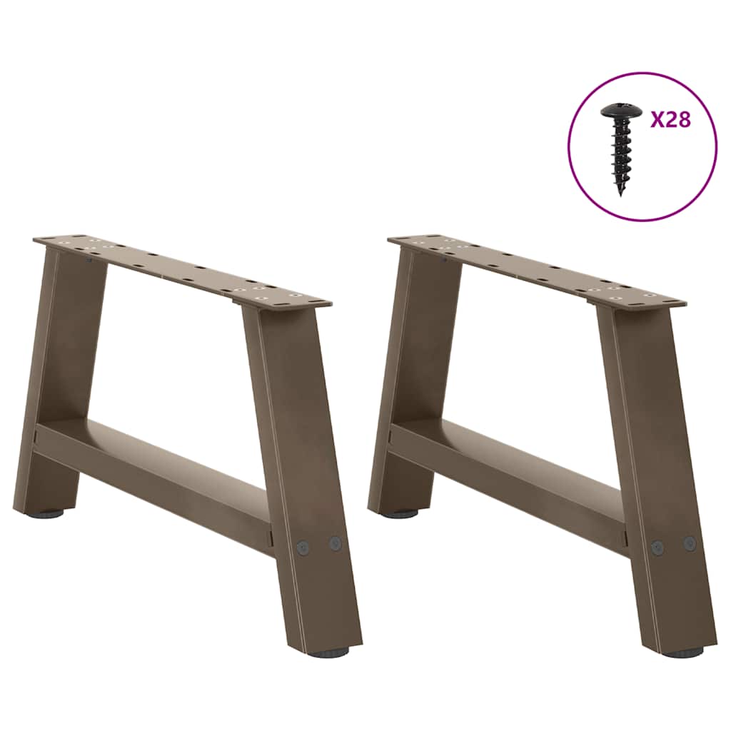sofabordsben A-formet 2 stk. 60x(30-31) cm stål