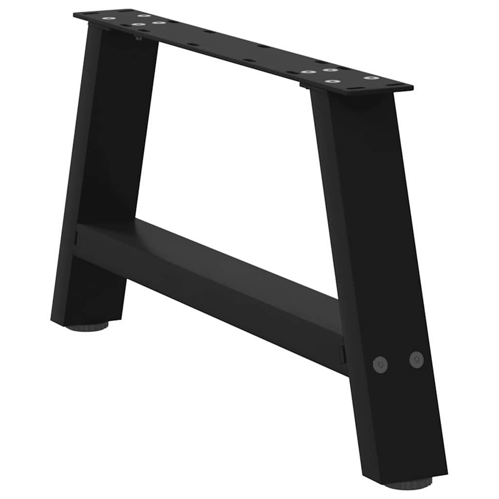 sofabordsben A-formet 2 stk. sort 70 x (30-31) cm stål