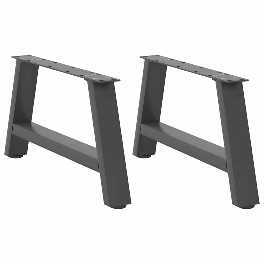 sofabordsben A-formet 2 stk. antracit 70x(30-31) cm stål
