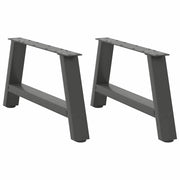 sofabordsben A-formet 2 stk. antracit 70x(30-31) cm stål