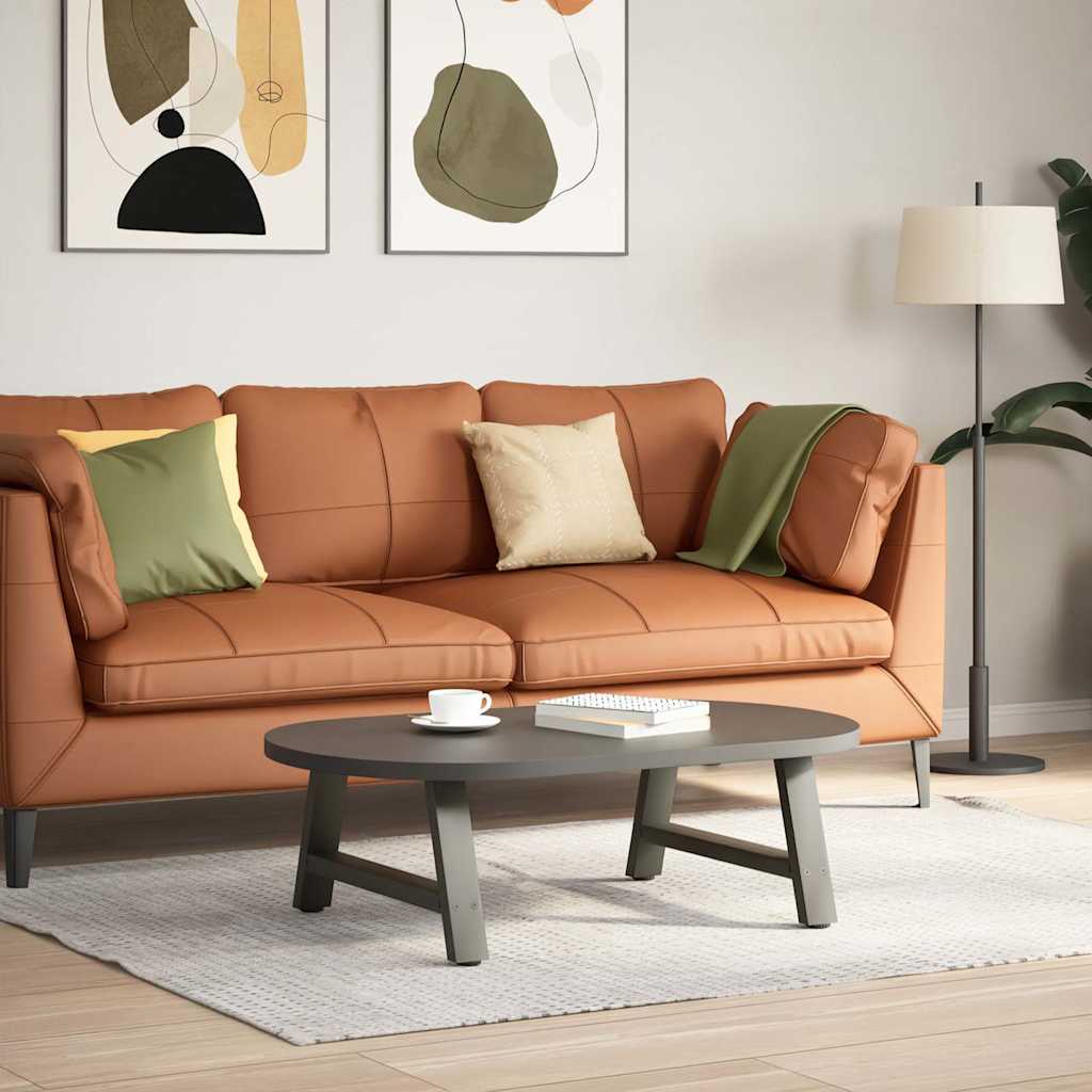sofabordsben A-formet 2 stk. antracit 70x(30-31) cm stål