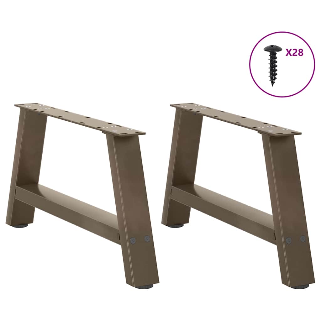 sofabordsben A-formet 2 stk. 70 x (30-31) cm stål