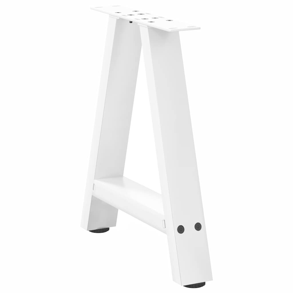 sofabordsben A-formet 2 stk. hvid 38 x (42-43) cm stål