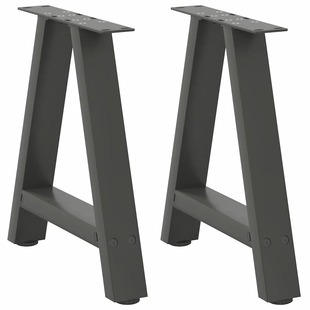 sofabordsben A-formet 2 stk. antracit 38 x (42-43) cm stål