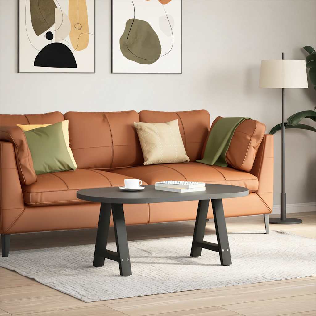sofabordsben A-formet 2 stk. sort 50x(42-43) cm stål