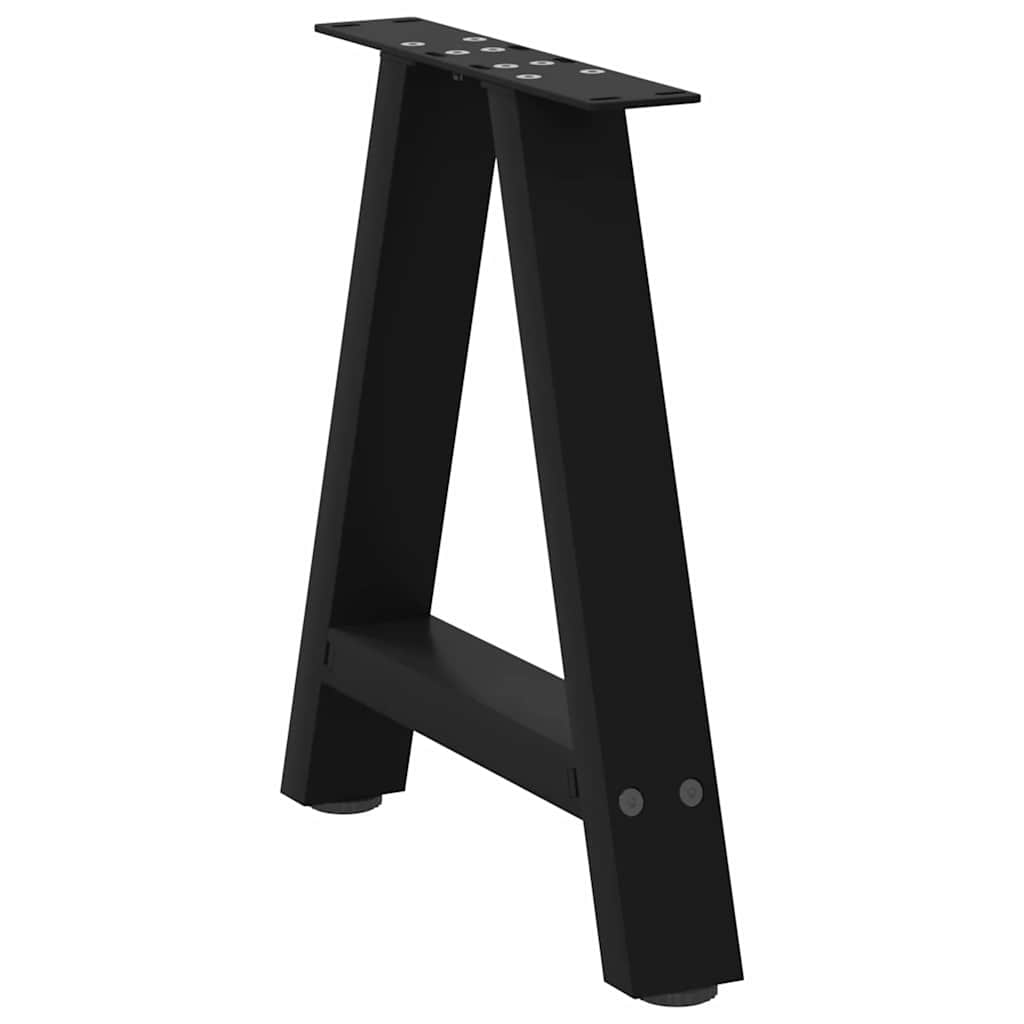 sofabordsben A-formet 2 stk. sort 50x(42-43) cm stål