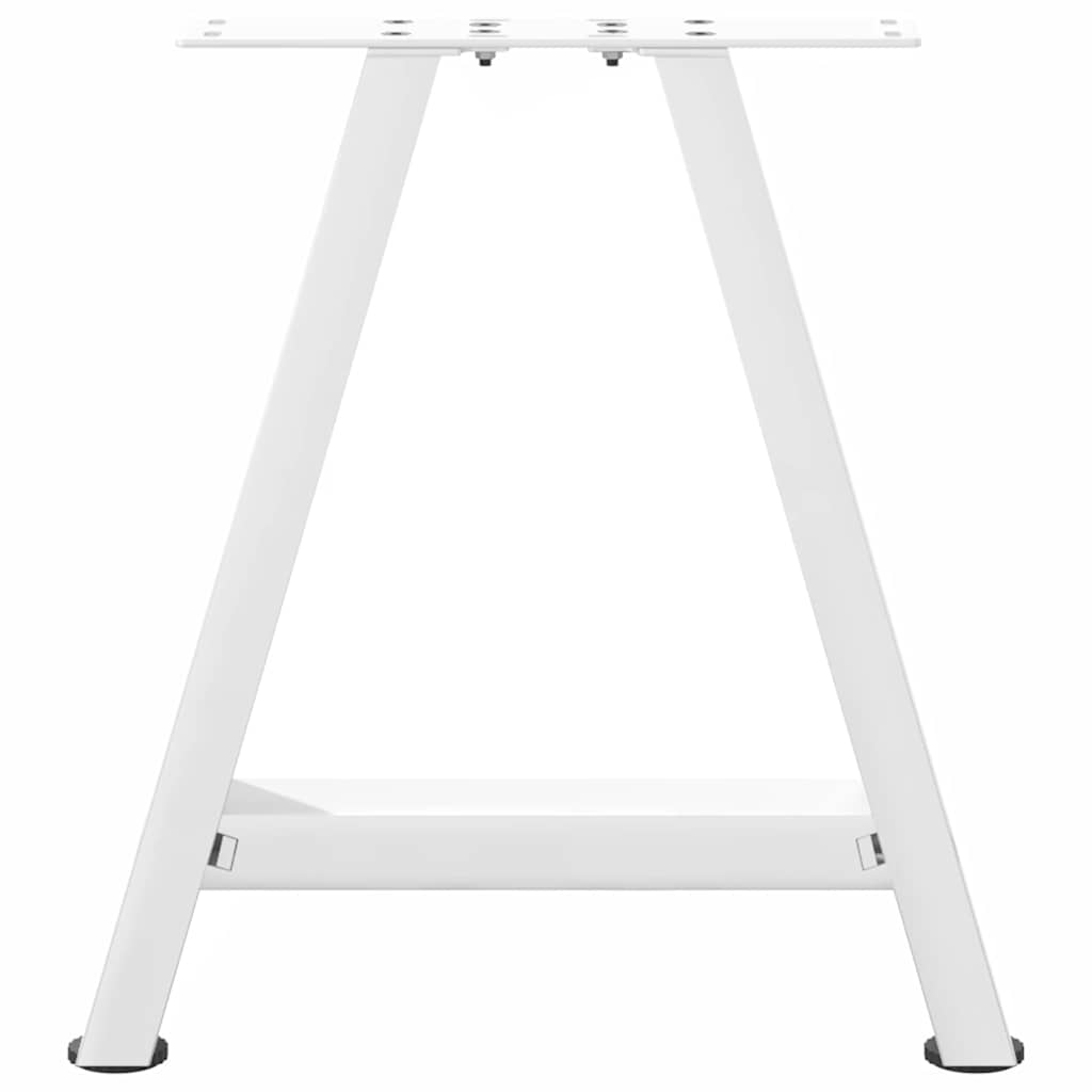 sofabordsben A-formet 2 stk. hvid 50x(42-43) cm stål