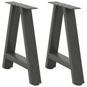 sofabordsben A-formet 2 stk. antracit 50x(42-43) cm stål